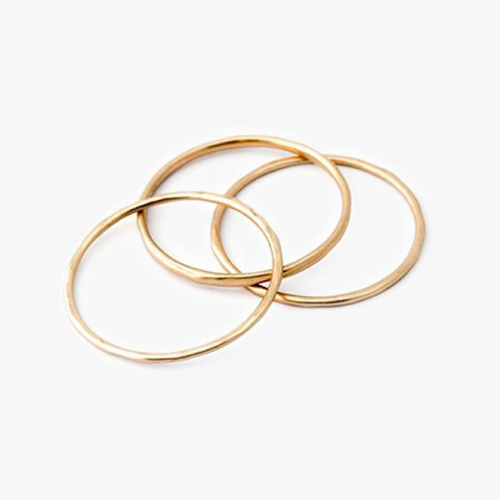 3 Stackable Soft Gold Bangles